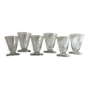 Set de 6 verres shots - cristal 1950