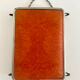 Antique Art Deco triptych barber mirror from the 1920s/30s – leather covering o