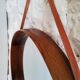 Round teak mirror Uno and Osten Kristiansson Luxus Vittsjö, Scandinavian