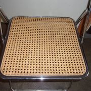 Chrome cane folding chairs 1970
