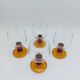 Lot de 4 verres ambré