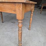 Antique rustic bistro farm table 1900 one drawer - 1m23