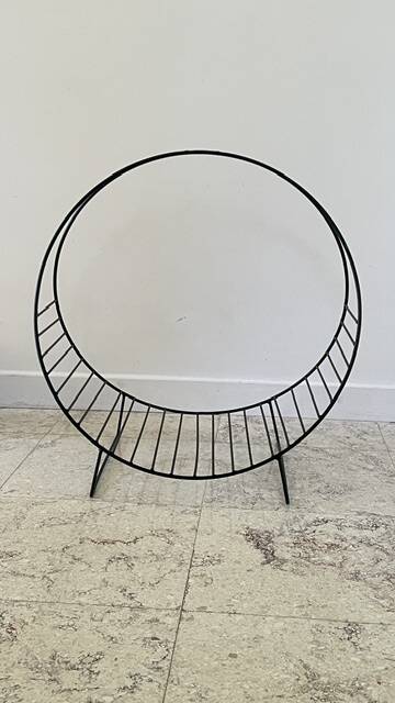 Magazine rack vintage log holder
