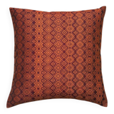 Burgundy and orange Kachin cushion cover (RIDA)