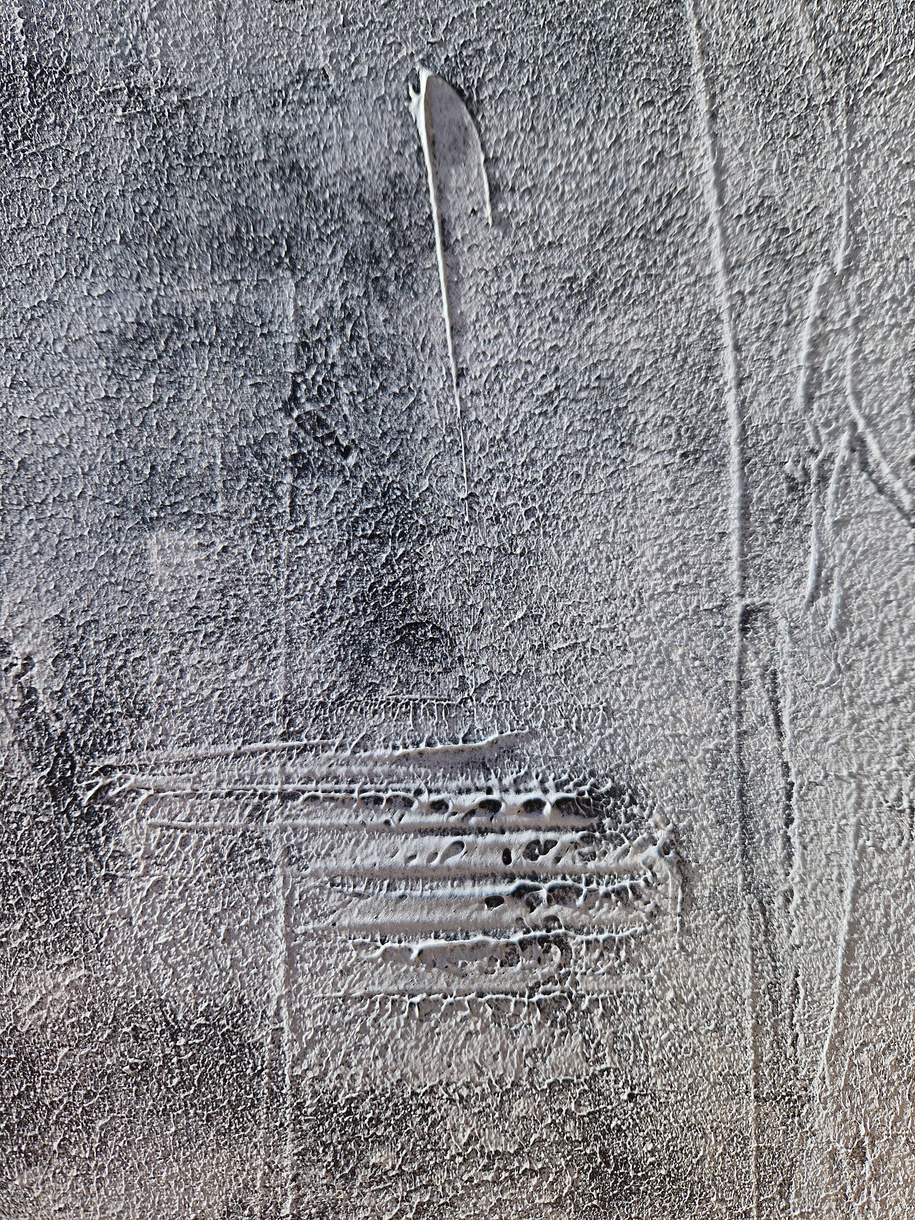 Minimalist monochrome abstract painting white