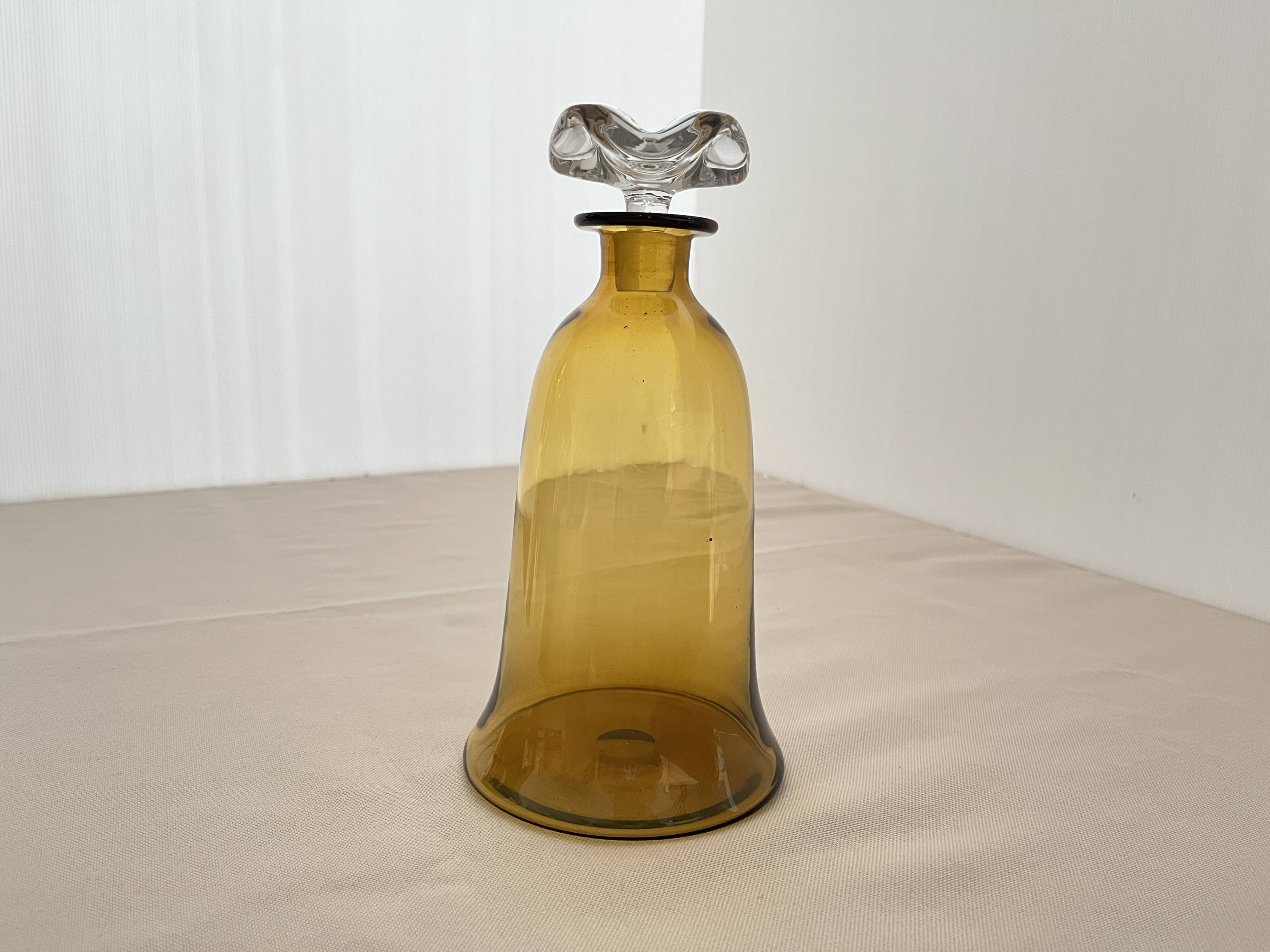 Vintage carafe and glasses service (19) in Murano glass from the 50s.