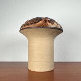 Mid-century modern stoneware mushroom vase by Haico Nitzsche for Søholm, 1960s.