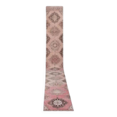 Vintage Turkish hallway rug 86x755 cm