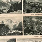 Map of the alps and rhone valley from 1945