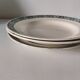 Trio of plates (2 soup plates, 1 dinner plate) Longchamp René, duck egg blue decoration