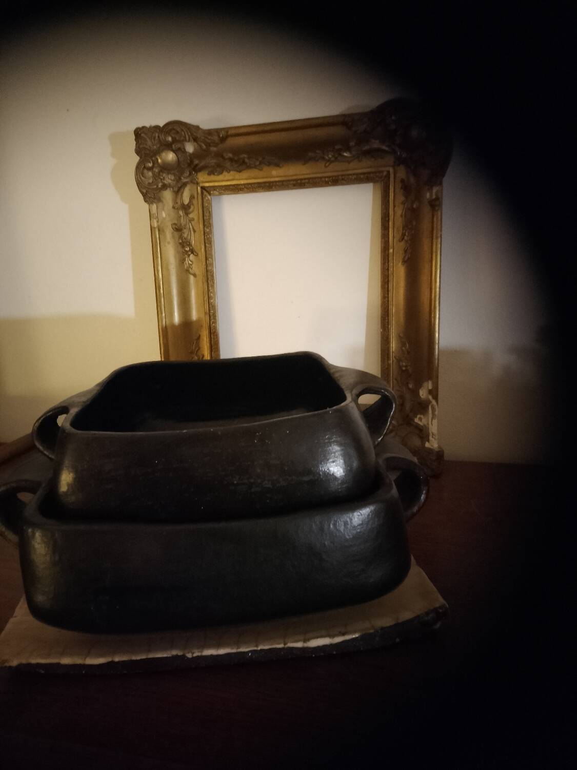 Chamba square black earth dishes