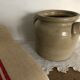 Glassed sandstone pot, kitchen, chic countryside