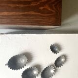 Scandinavian figurine - metal hedgehog ashtray, Walter Bosse 1950