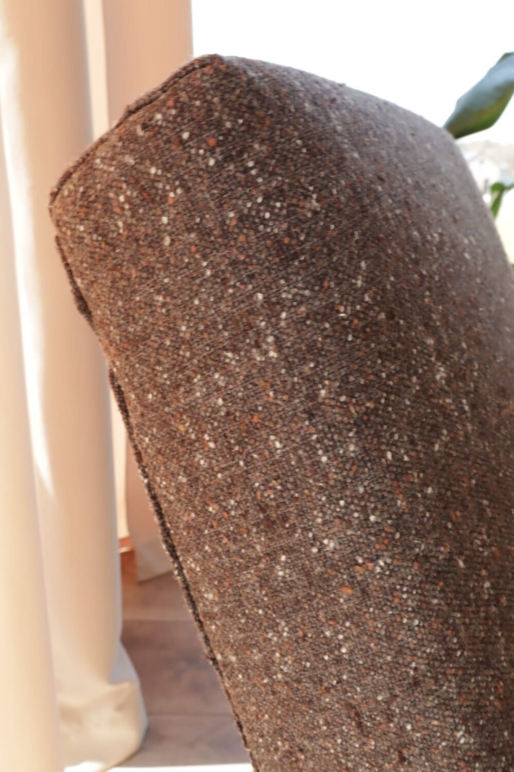 Mid Century Armchair Cacao Tweed Upholstery, 1960, Poland