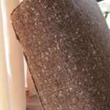 Mid Century Armchair Cacao Tweed Upholstery, 1960, Poland