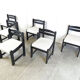 Vintage brutalist dining chairs, set of 6 - 1970s