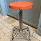 Duo of chair and stool 1970 orange and chromes