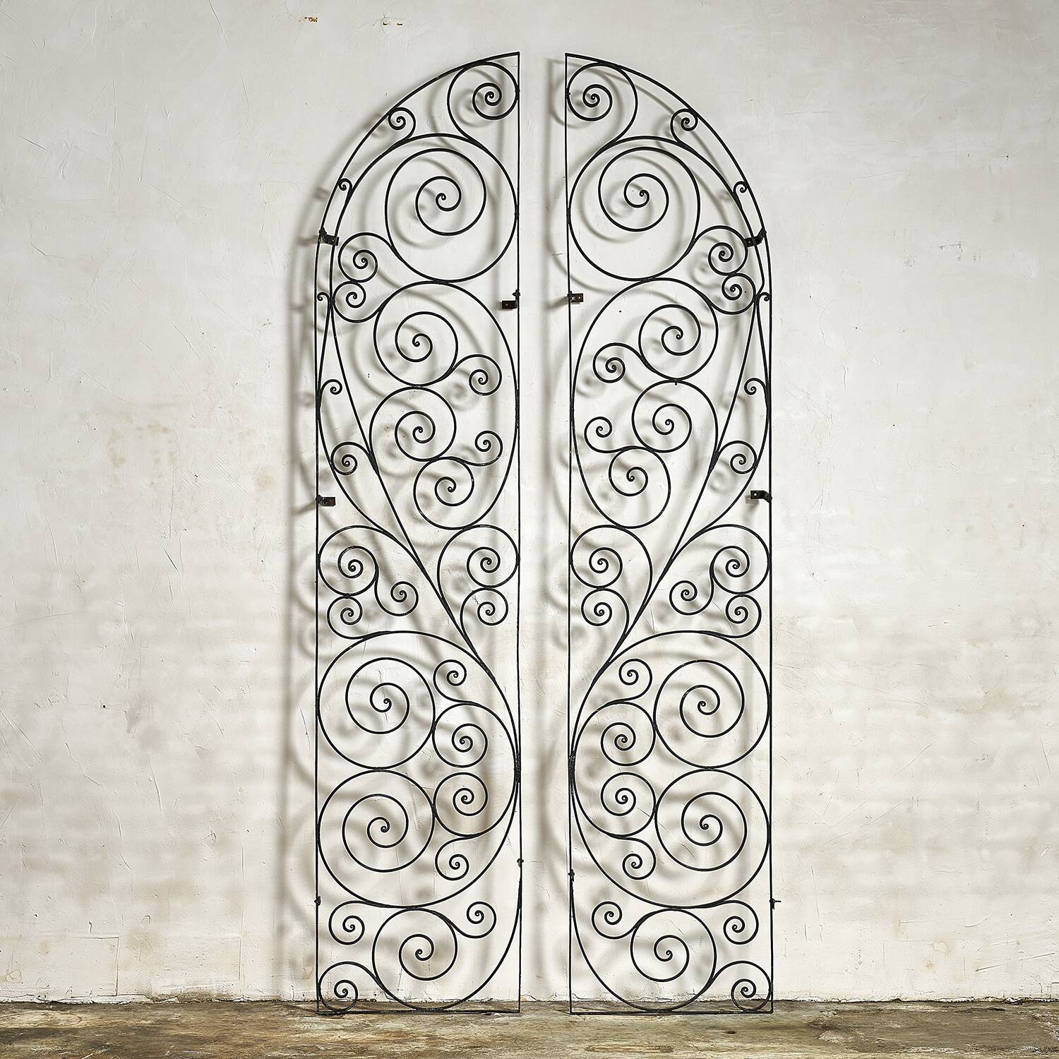 Arched wrought iron gate