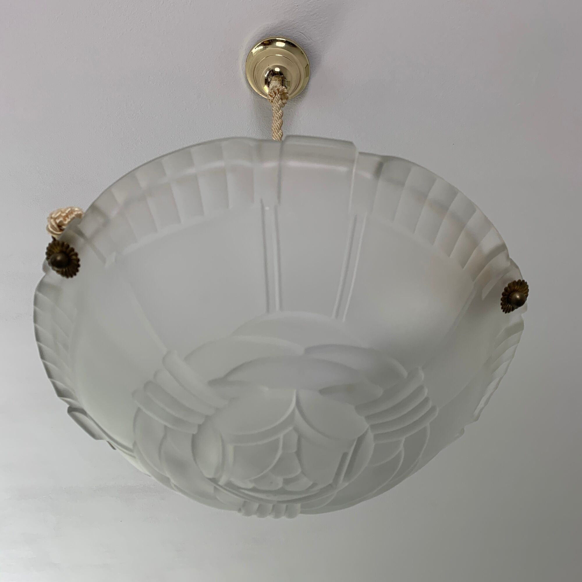 Hanging chandelier glass cacker preseated floral decoration art deco Artistar style