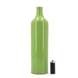 Bottle vase by Paul Badié, La Brague pottery in green ceramic