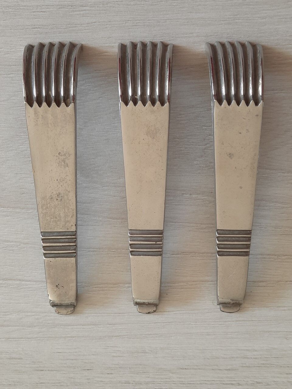 Set of 3 art deco handles