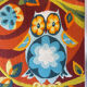 Vintage tapestry owl 70s