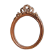 Large old oval wooden grandmother frame