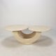Italian travertine coffee table, 1980s