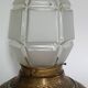 Copper ceiling light with frosted glass globe