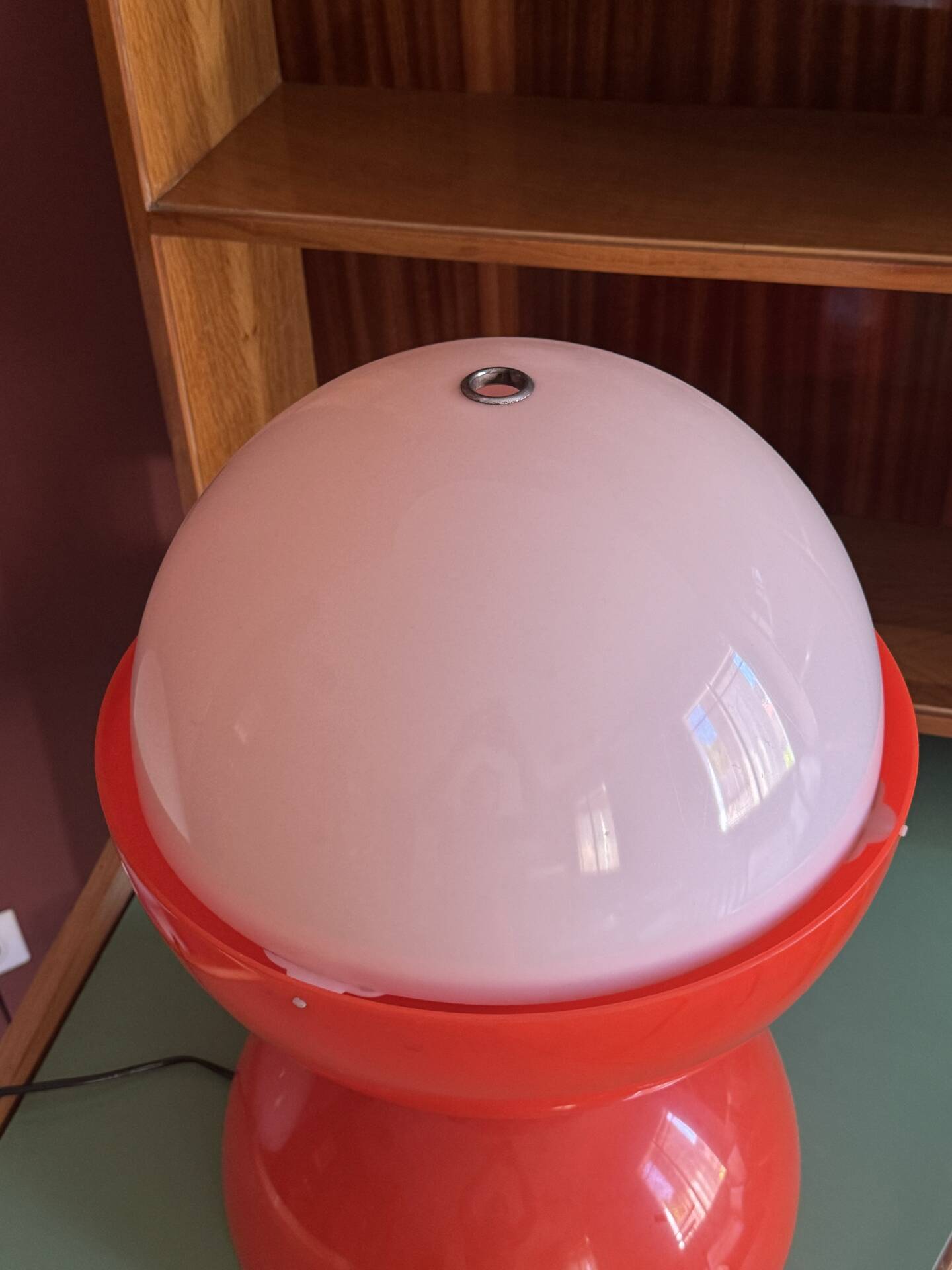 Diabolo lamp Space Age orange