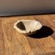 Round beige petrified wood bowl D21- 3780