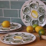 Assiettes à huîtres en faïence de Belon