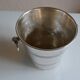 Vintage ice or champagne bucket in silver metal