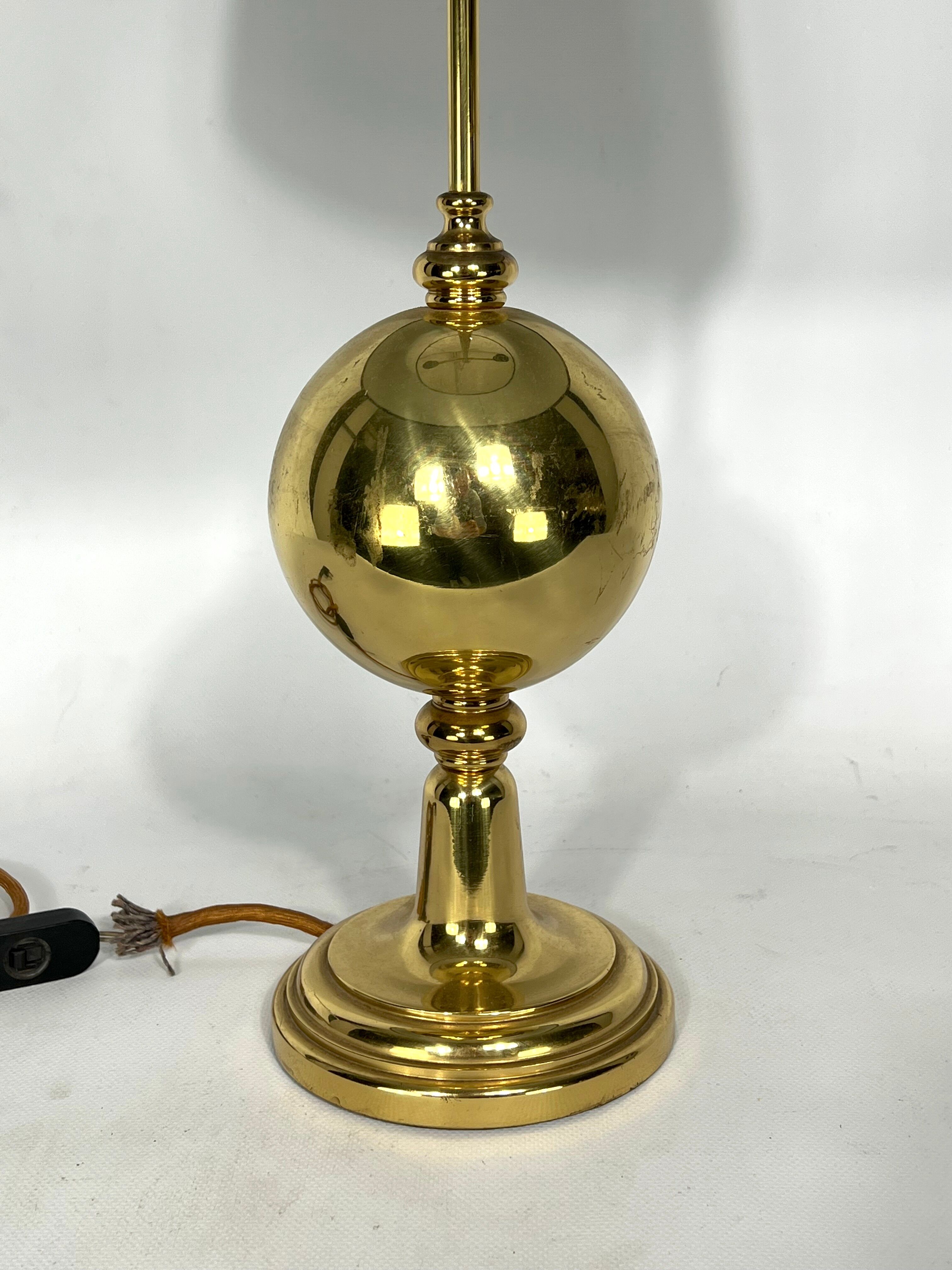 Mid-century Italian brass table lamp from 50s