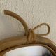 Vintage 1970s Apple Rattan Wicker Fruit Mirror - 35 x 32 cm
