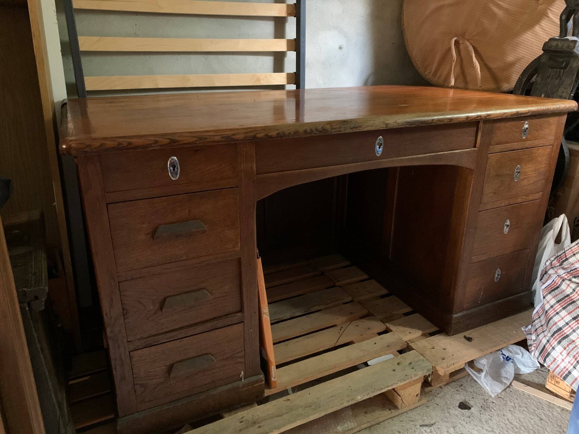 Solid oak desk
