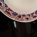 Set of 10 deep plates in Sarreguemines ironstone, "Sermaize" model
