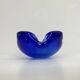 Mid-century design set of 6 blue Murano glass bowls, 1970s