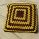 Vintage wool cushion crochet year 60