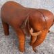 Leather footstool, Dimitri Omersa, 1950s
