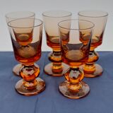 5 liquor glasses from the Portieux crystal factory H 9.5 cm
