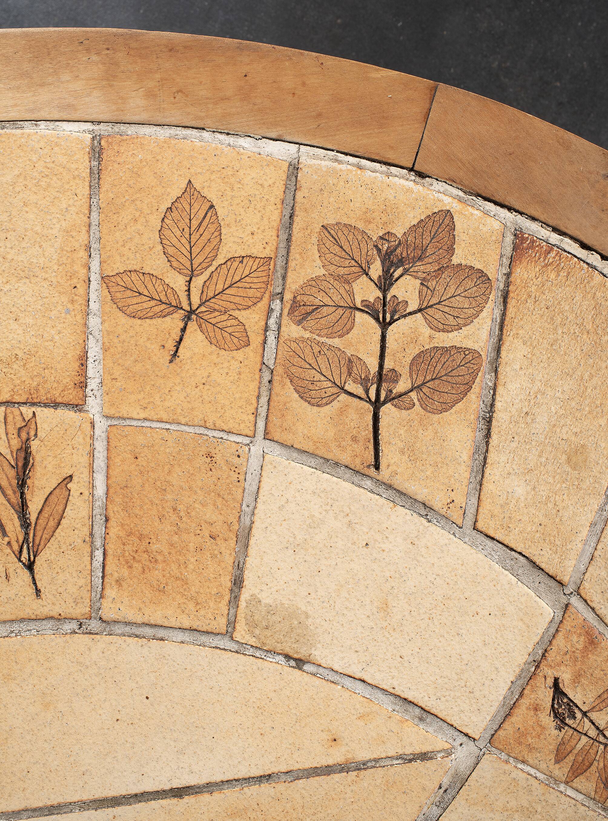 Vallauris wooden and ceramic coffee table