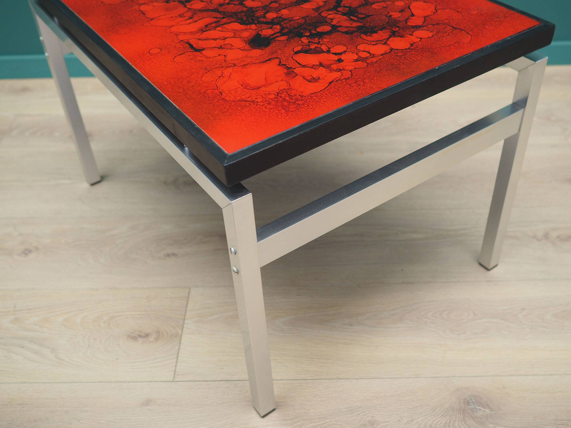 Table basse en verre, design danois, années 1970, designer : Jean Rene