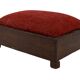 Pouf Art Déco design des années 30, tabouret minimaliste modèle bas.