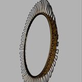 Bolspiegel en laiton du milieu du siècle Josef Frank, Svenskt, Zweden, jaren 60