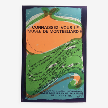 Jean MESSAGIER, Montbéliard Museum, c. 1980. Original lithograph poster