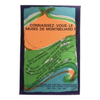 Jean MESSAGIER, Musée de Montbéliard, c. 1980, affiche originale en lithographie