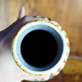 Ribbed vase with caramelized glaze; "581/22" - west German ceramics - 70s