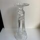 vase on feet in molded crystal glass from the 50s