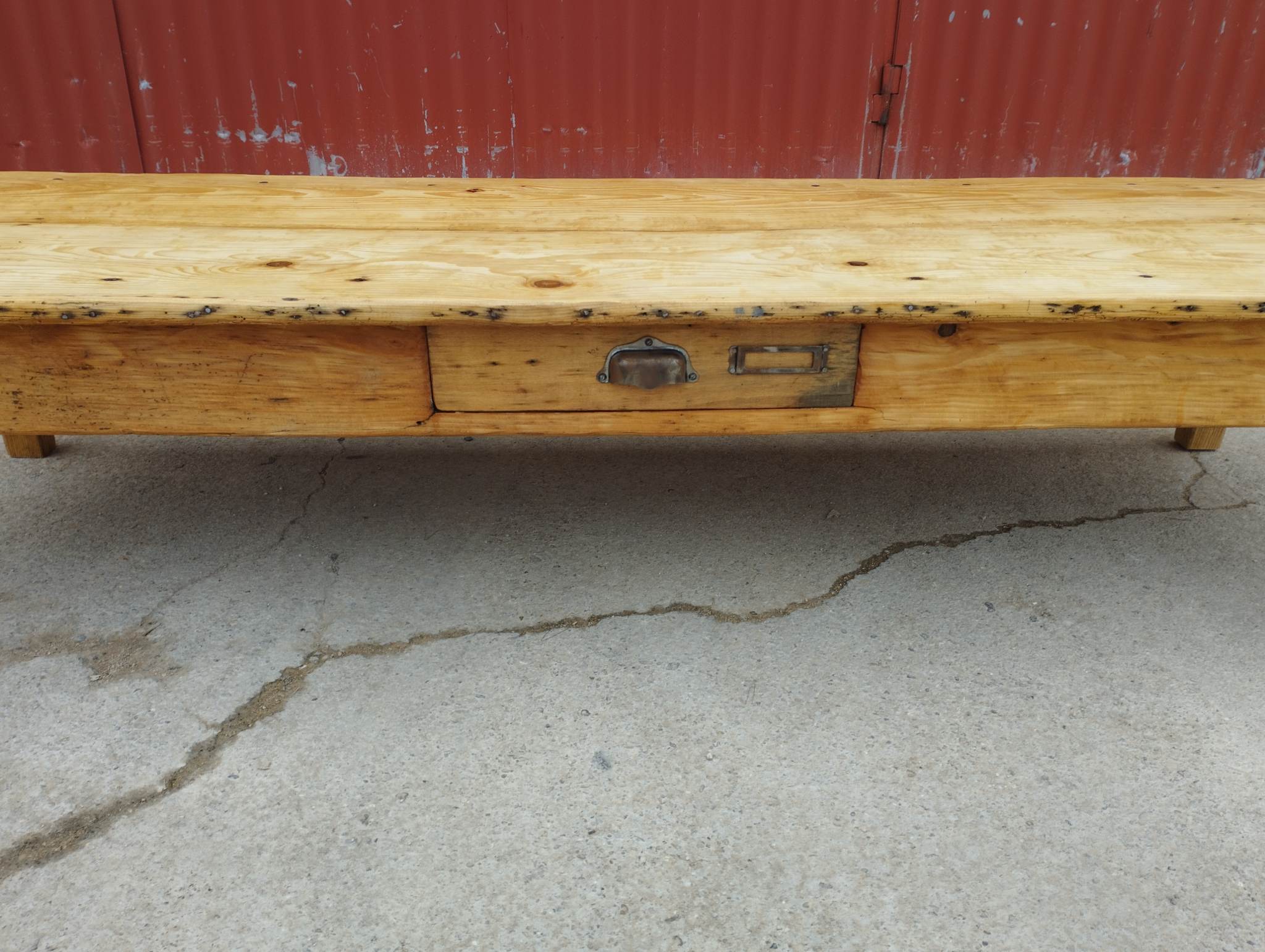 Antique coffee table in fir
